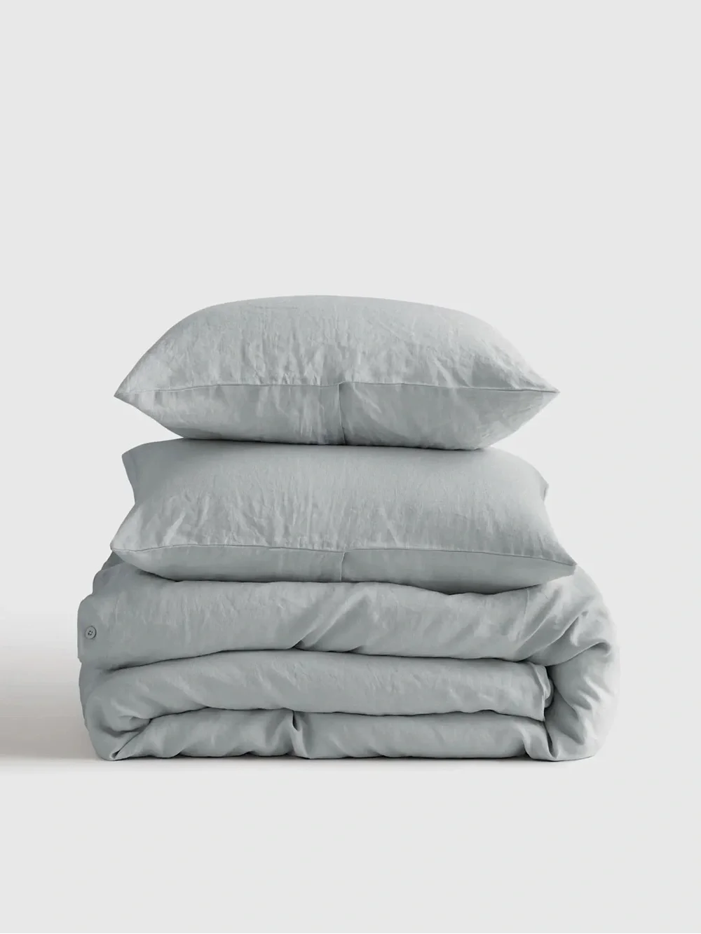 Quince European Linen Duvet Cover Set King/Cal King Mist